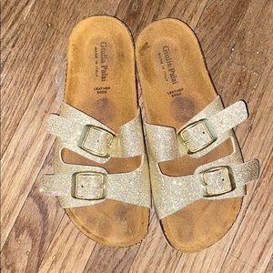 Giulia Palai silver sparkling sandals